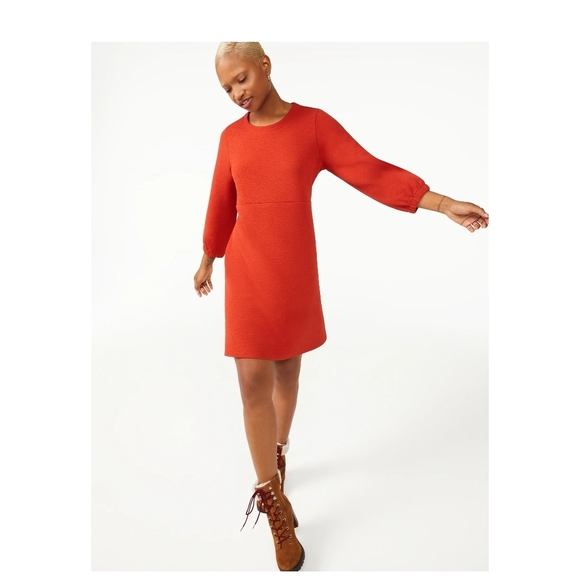 Free Assembly Elegant Orange Red Women's Dress Size Medium - Picture 1 of 5